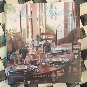 Vera Bradley Decorative Hardcover Book with Blue and Cream Accents -New!